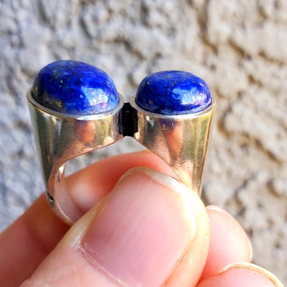 New Lapis Lazuli Unisex 925 Silver Ring. - Picture 1 of 16